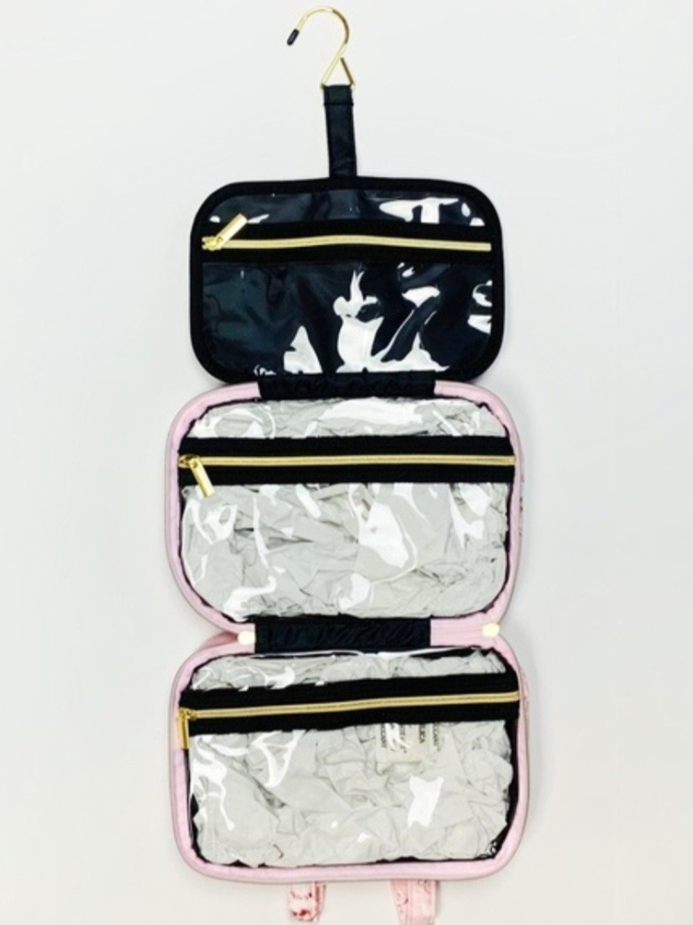 Yumi Kim Hanging Train Case Wanderlust Makeup Travel Pink Floral - Brand New - Picture 3 of 4